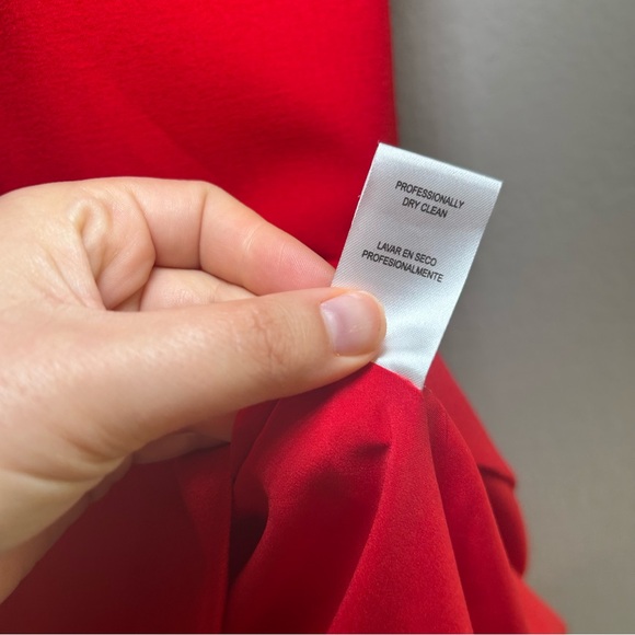 Nicole Miller Red Ruffle Mini Dress women’s‎ 8 Classic elegant office polished - Picture 6 of 7